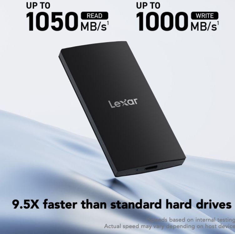 Lexar® SL300 1TB Portable SSD - Black