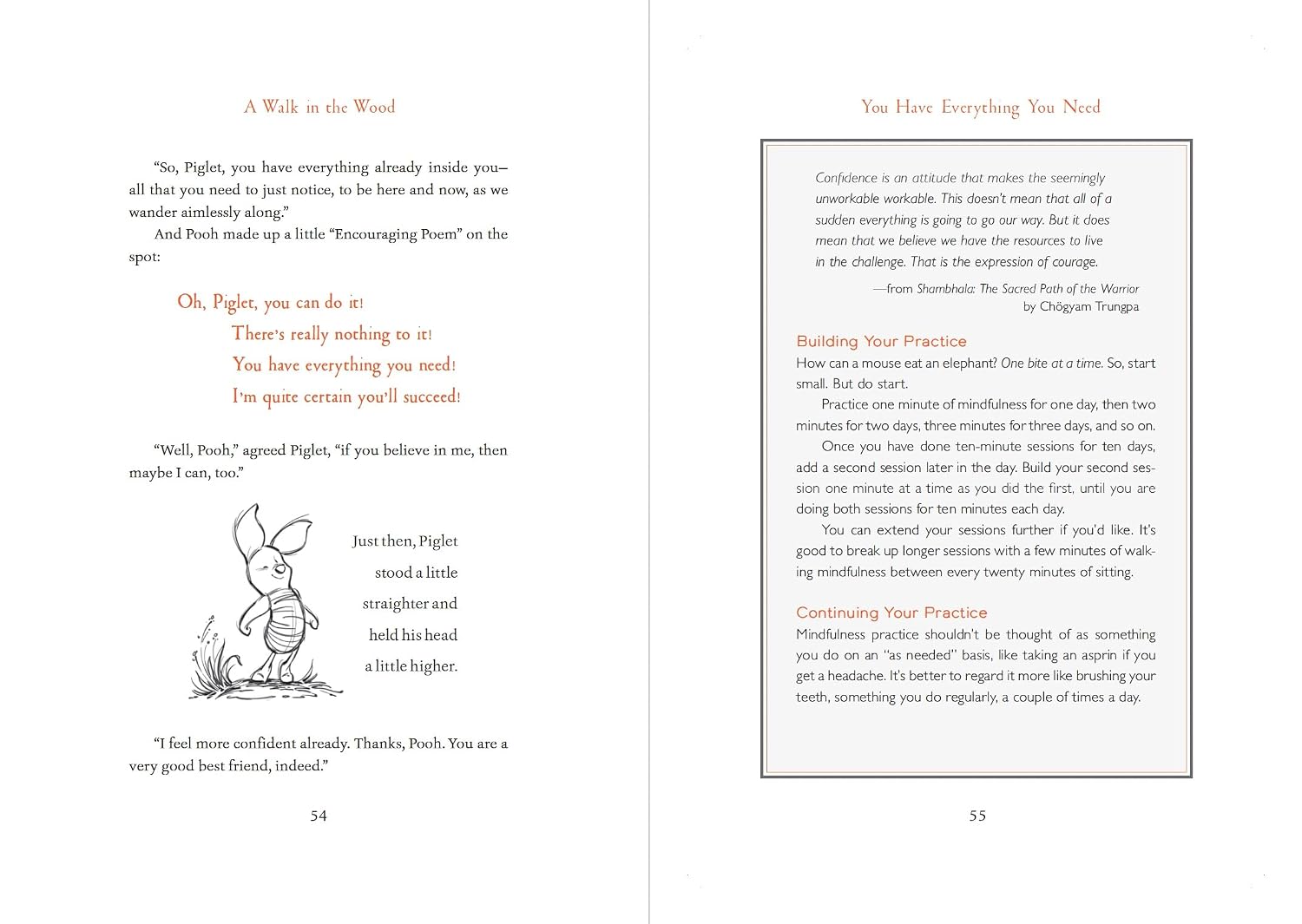 A Walk in the Wood: Meditations on Mindfulness with a Bear Named Pooh (Hardcover)