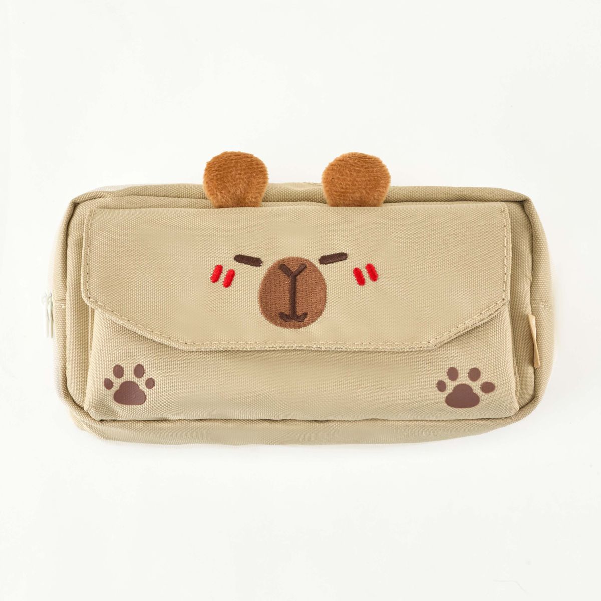 Assorted Pencil Bag W 2 Zip Animal