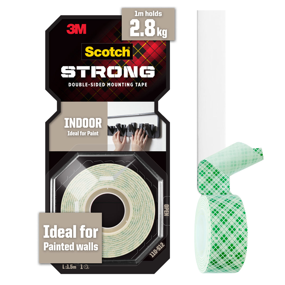 Scotch® 110-s12 Indoor Double-sided Mounting Tape, 12mm X 1.5m