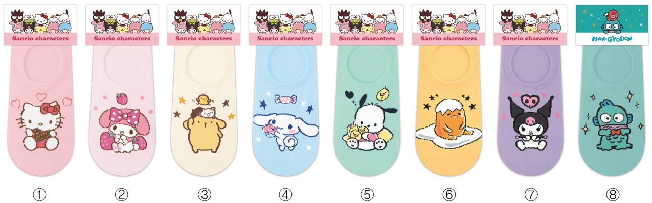SANRIO TWINKLE STAR BOAT SOCKS - 3 POMPOMPURIN