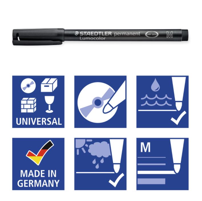 STAEDTLER OHP PEN 317 PERMANENT M 1.00MM BLACK