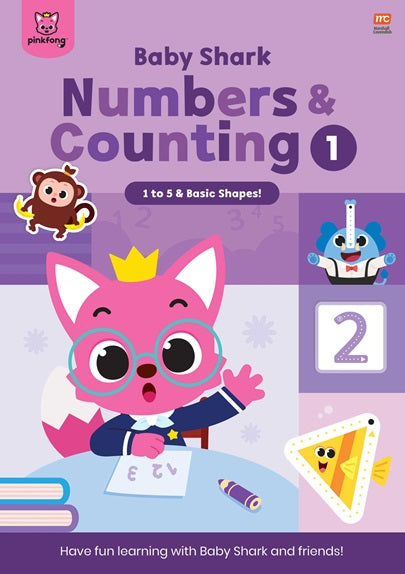 Baby Shark Numbers and Counting Activity Book 1: 1 to 5 & Basic Shapes