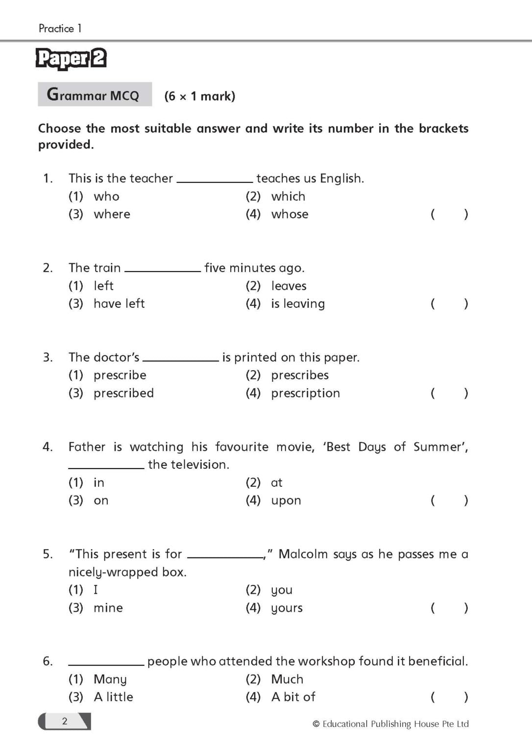 Primary 4 English Practice Package