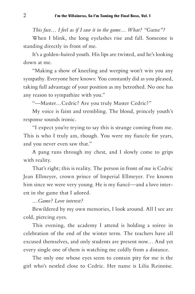 I'm The Villainess, So I'm Taming The Final Boss 01 (Light Novel)