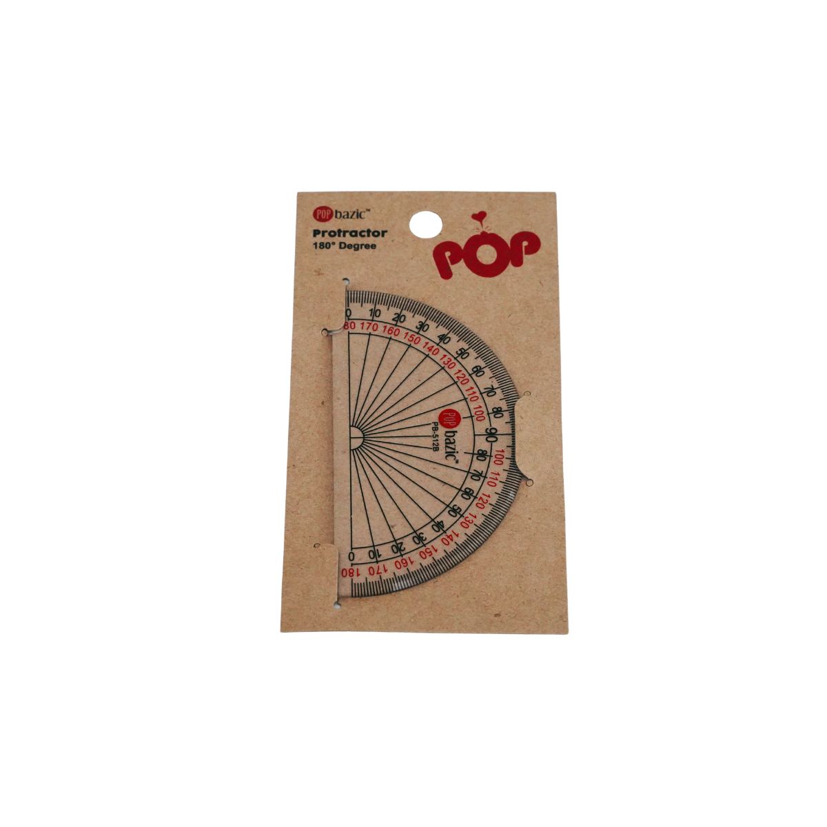 Pop Bazic 10cm Acrylic Protractor - Pb512b
