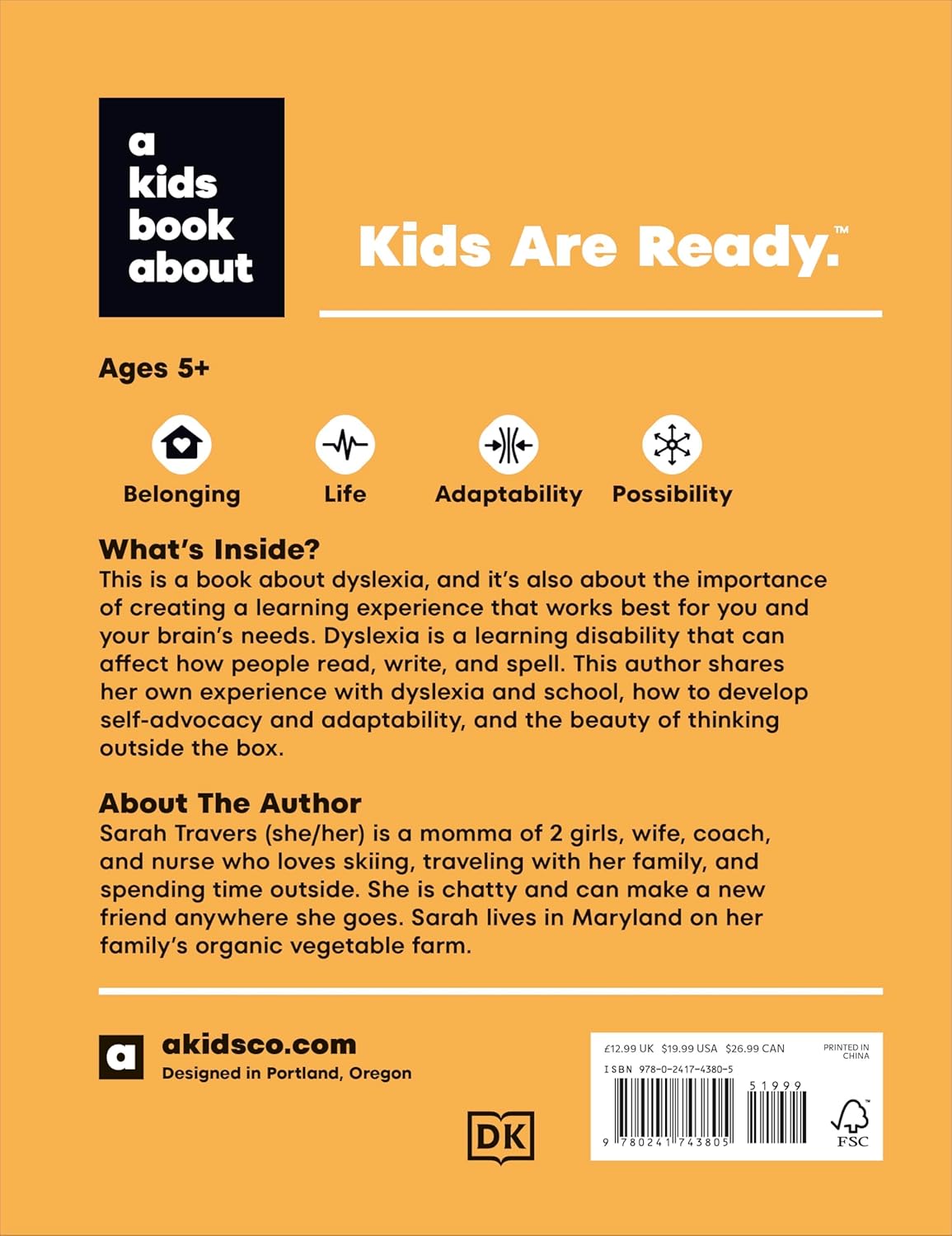 A Kids Book About Dyslexia (Hardcover)
