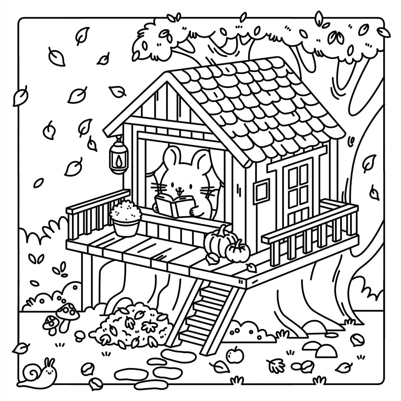 Little Bookworm: A Cozy Coloring Book: Comforting Scenes Portrayed by Axolotls, Capybaras, and Cute Critters