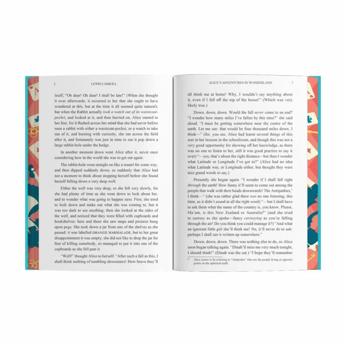 Alice's Adventures in Wonderland by Lewis Carroll (Deluxe Hardback Sprayed Edge Edition)
