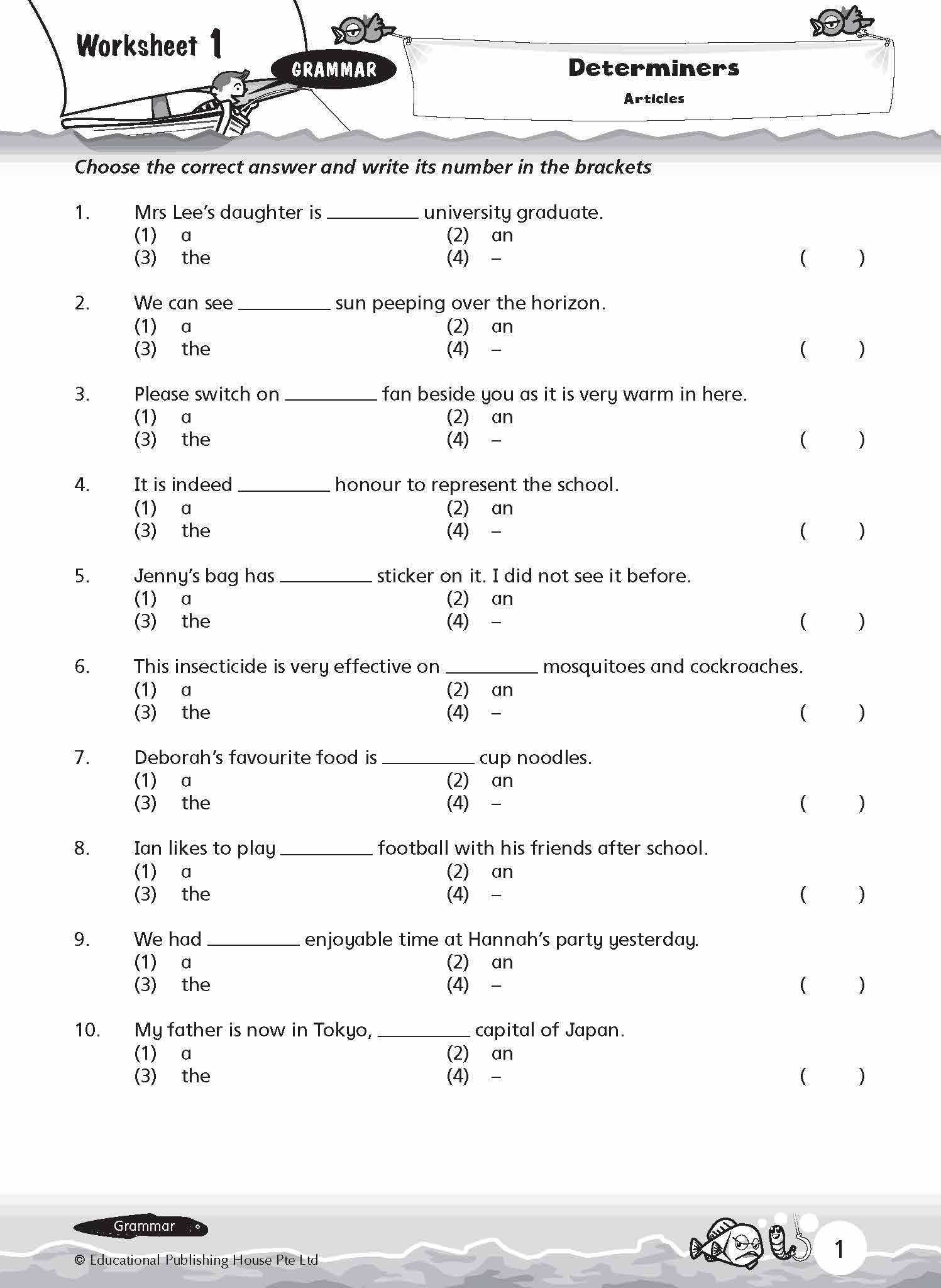 Primary 6 New English Grammar & Vocabulary Worksheet