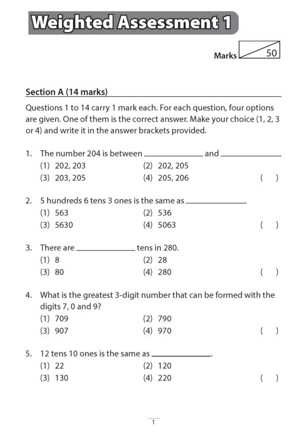 Primary 2 Mathematics Weighted Assessments