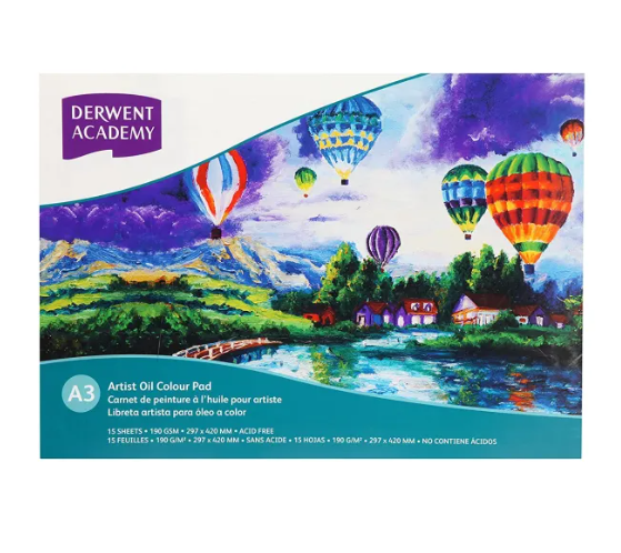 Derwent Academy Oil Pad A3 Landscape 15 Sheets