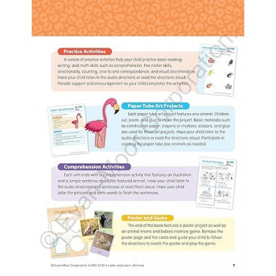 Grade K: Listen and Learn: Animals, Kindergarten Workbook: Animals