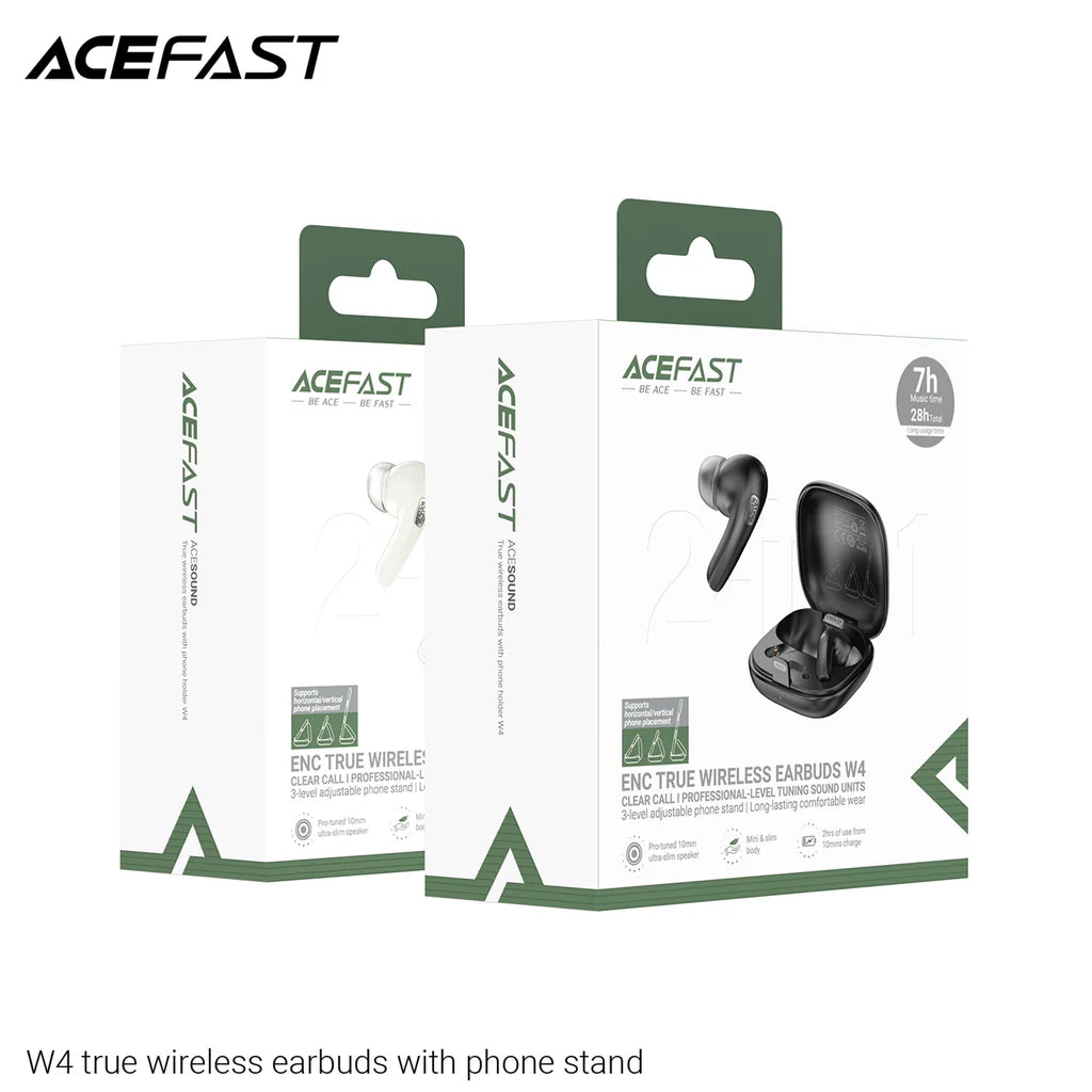 Acefast W4 True Wireless Earbuds With Phone Stand – Black