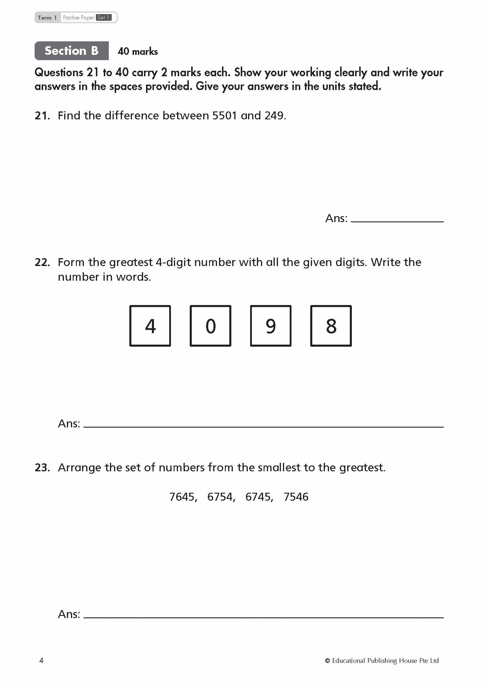 Primary 3 Top Mathematics Practice Papers (3rd Edition)