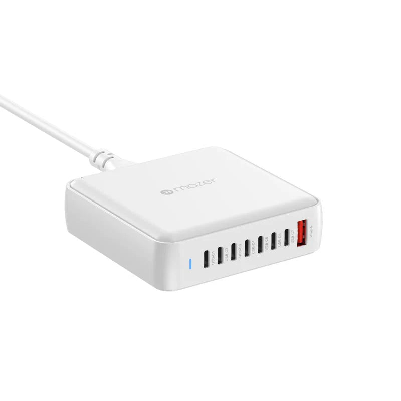 Mazer M-D170W-V5-BK PD170W 8Ports (7C1A) Desktop Charger with 1.5M Power Cable (White)