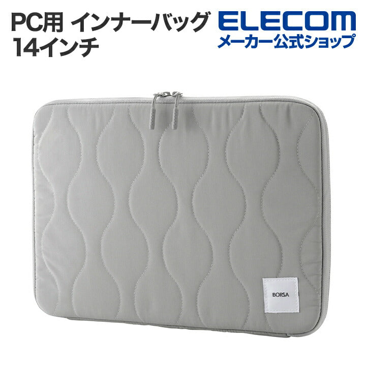 ELECOM PC Inner Bag Quilted Inner Case Onion Stitch 14-inch Grey