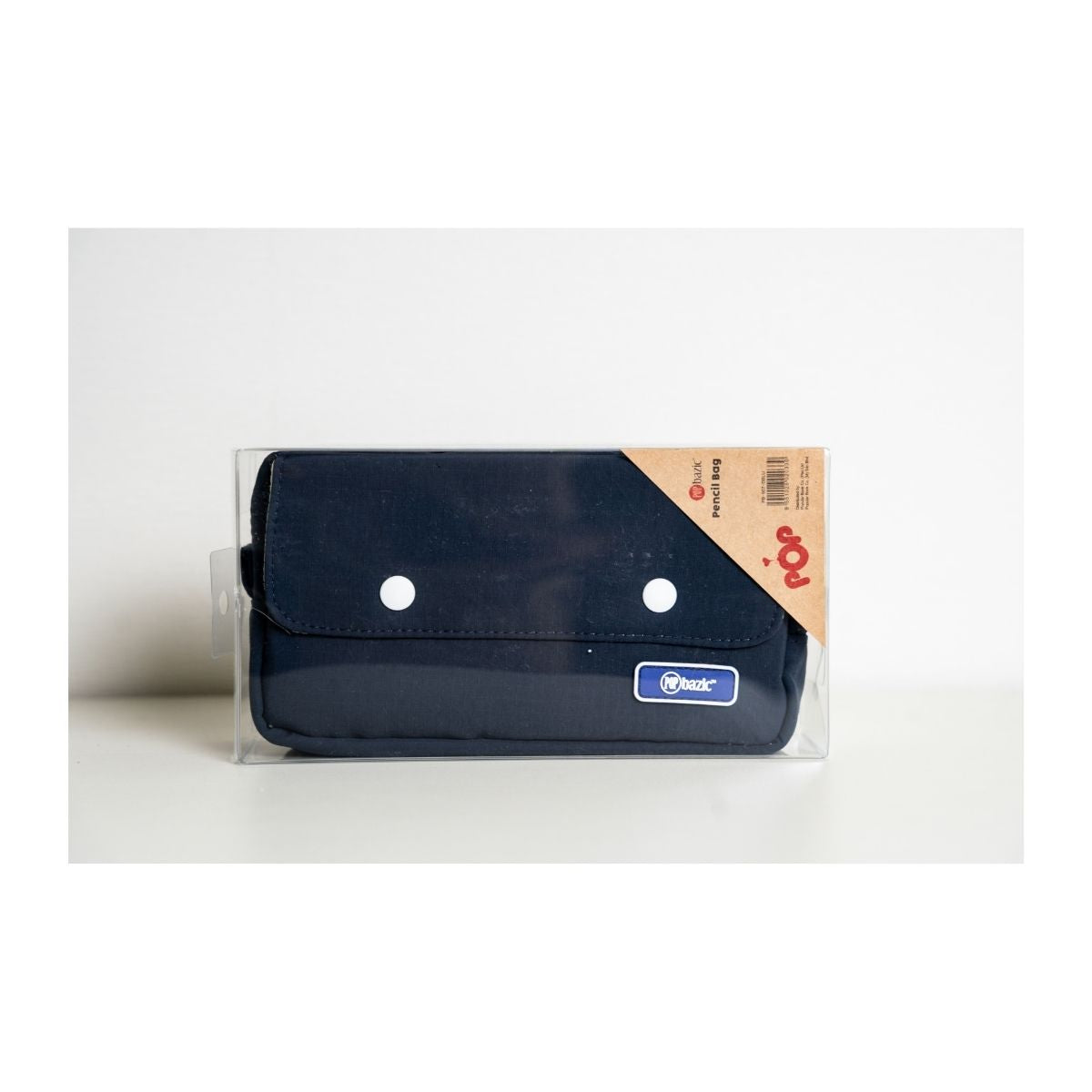 Pop Bazic Triple Zip Pencil Bag (Dark Blue) - PB-907-Dark Blue