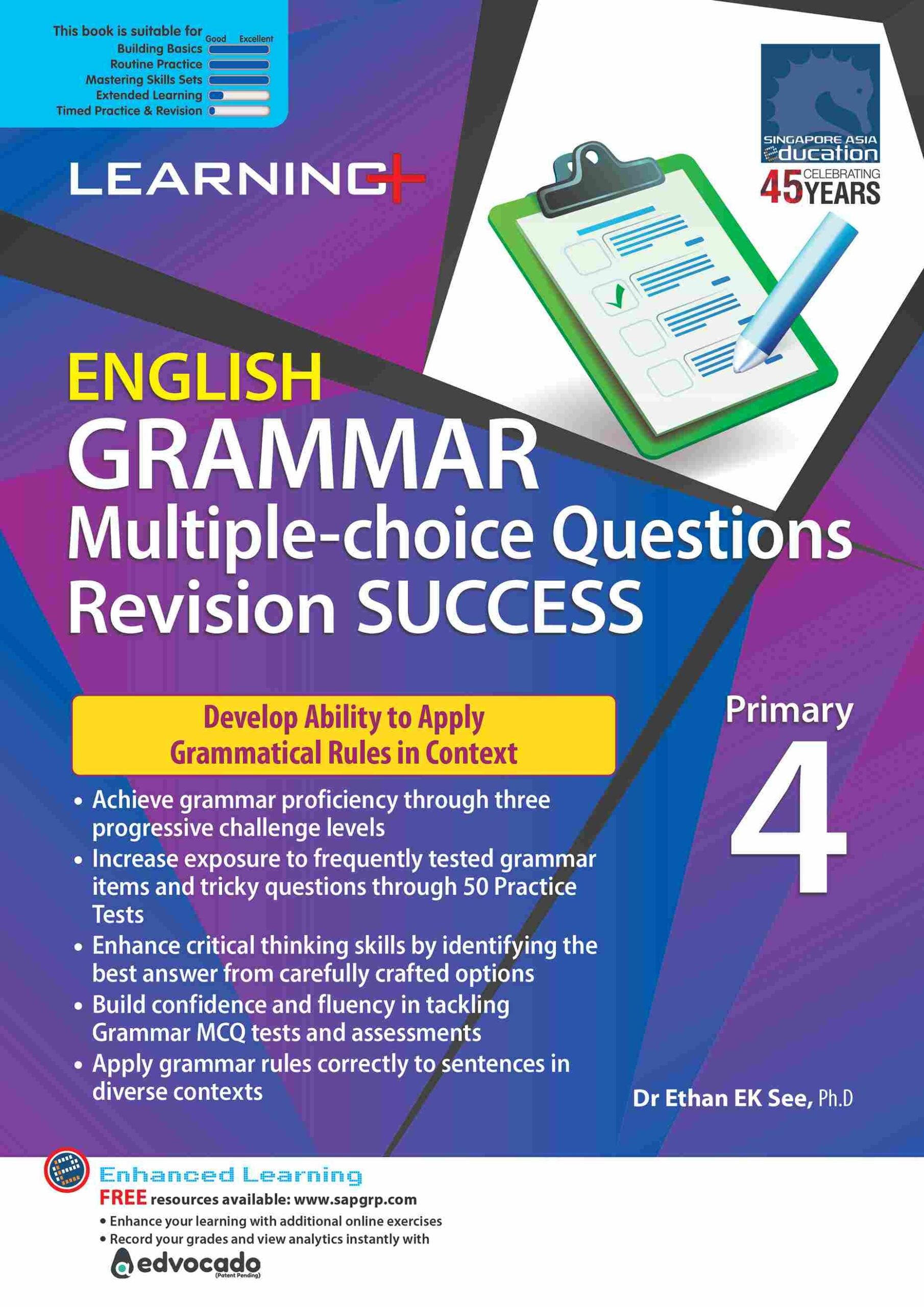  LEARNING+ ENGLISH GRAMMAR Multiple-choice Questions Revision SUCCESS Primary 4