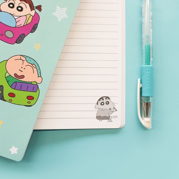 CRAYON SHIN-CHAN A5 LINED NOTEBOOK - MINT