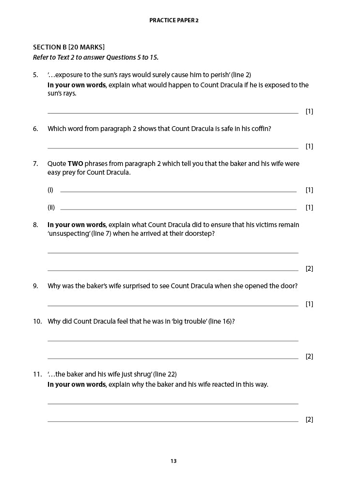 Secondary 2 English Comprehension Practice Papers