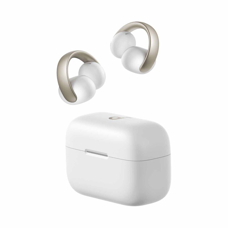 Soundcore AeroClip Open-Ear Clip-On Earbuds with Adaptive Comfort - White