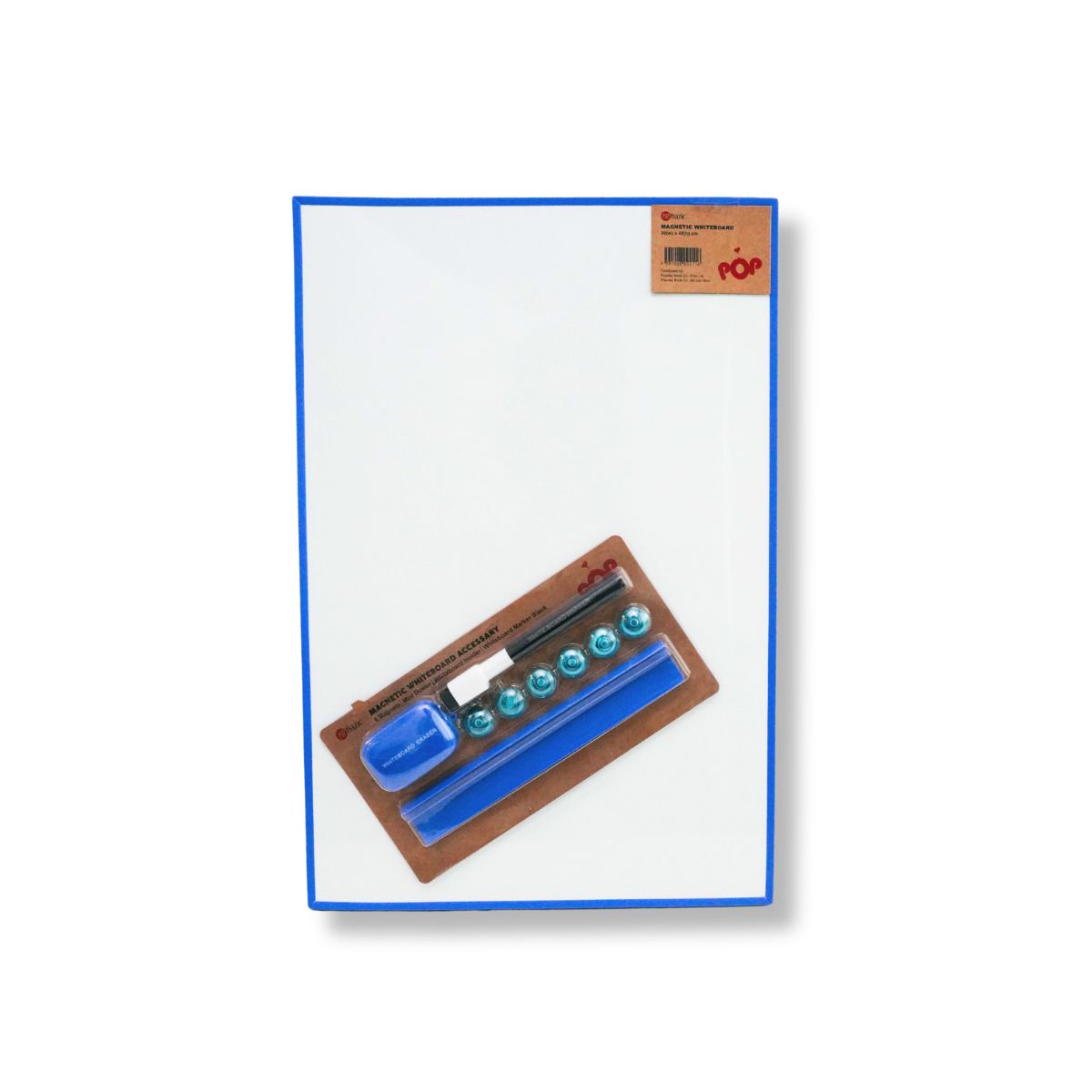 Pop Bazic Magnetic Whiteboard Set 45cm X 30cm