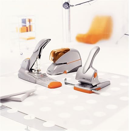 Rapid Fashion Heavy Duty Hole Punch HDC65 (Silver/Orange)