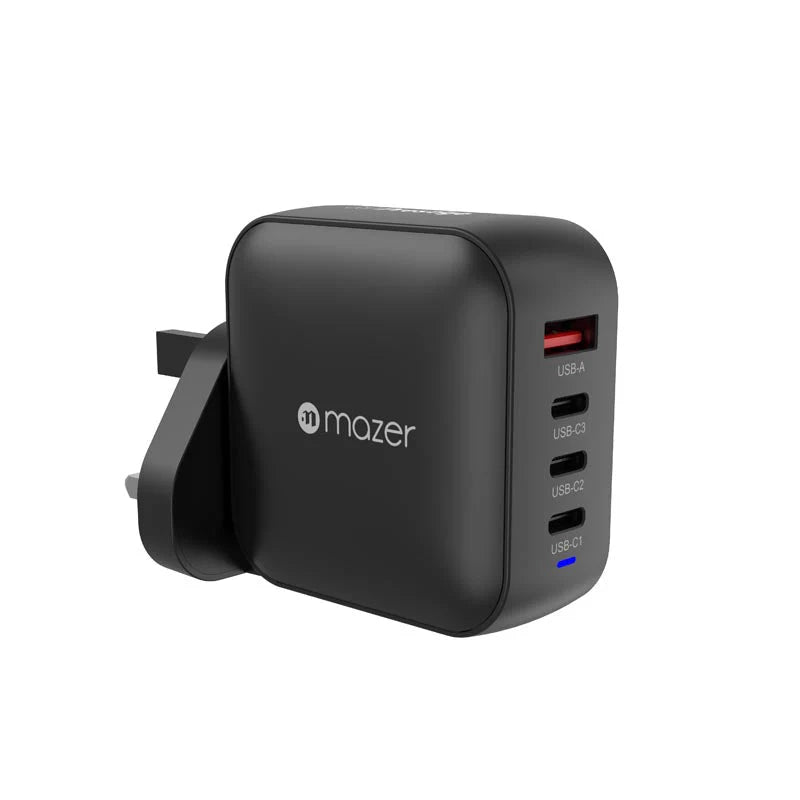 Mazer M-G100W-V5-BK PD100W 3C1A Travel Adapter with Changeable Plugs (Black)