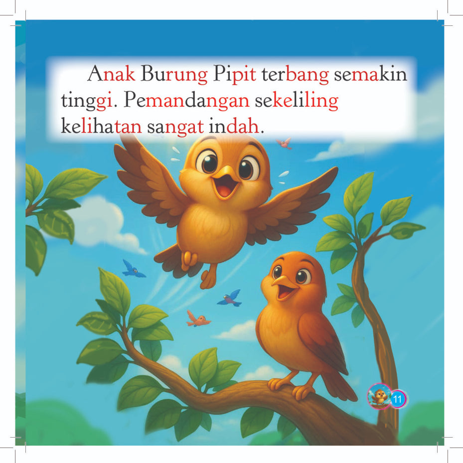 Siri Anak-anak Haiwan Comel : Anak Burung Pipit Belajar Terbang