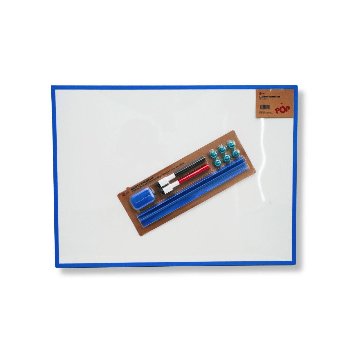 POP BAZIC Magnetic Whiteboard Set 60cm X 45cm