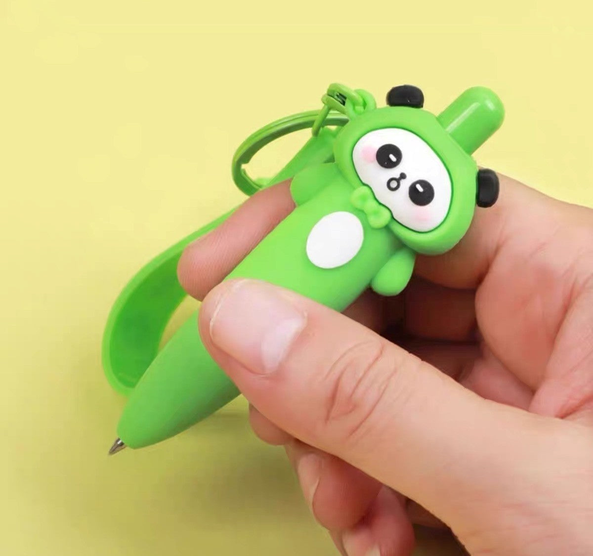 0.5mm Black Ink Panda Gel Pen With Keychain