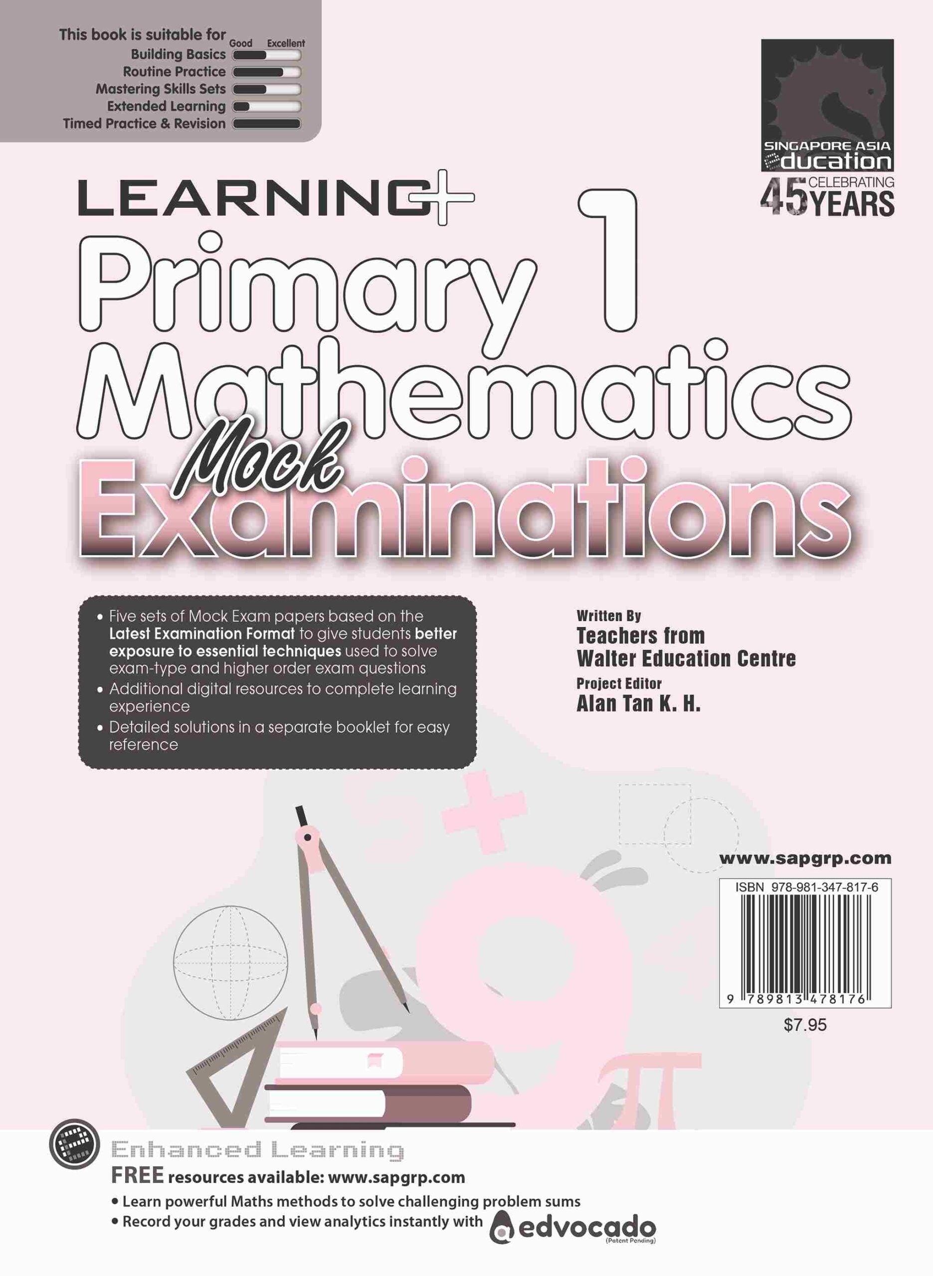  Learning+ Primary 1 Mathematics Mock Examinations