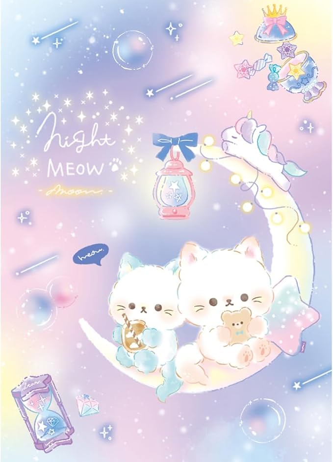 Memo With Lockable Case - Night Meow