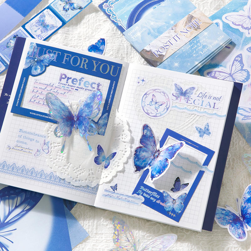 Scrapbooking Stickers and Notebook Set, Butterfly XM2405