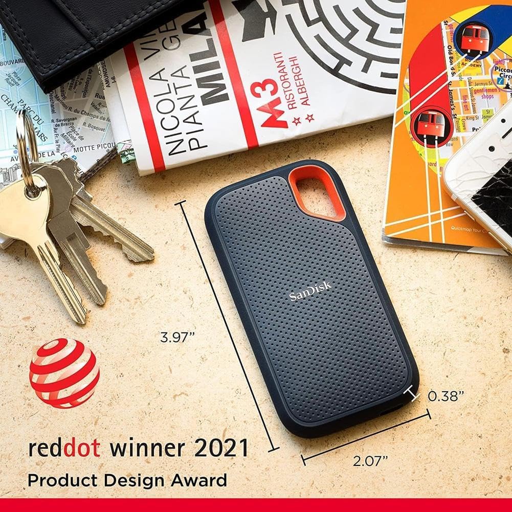 SanDisk SDSSDE61-1T00-G25 Extreme Portable Solid State Drive, 1TB