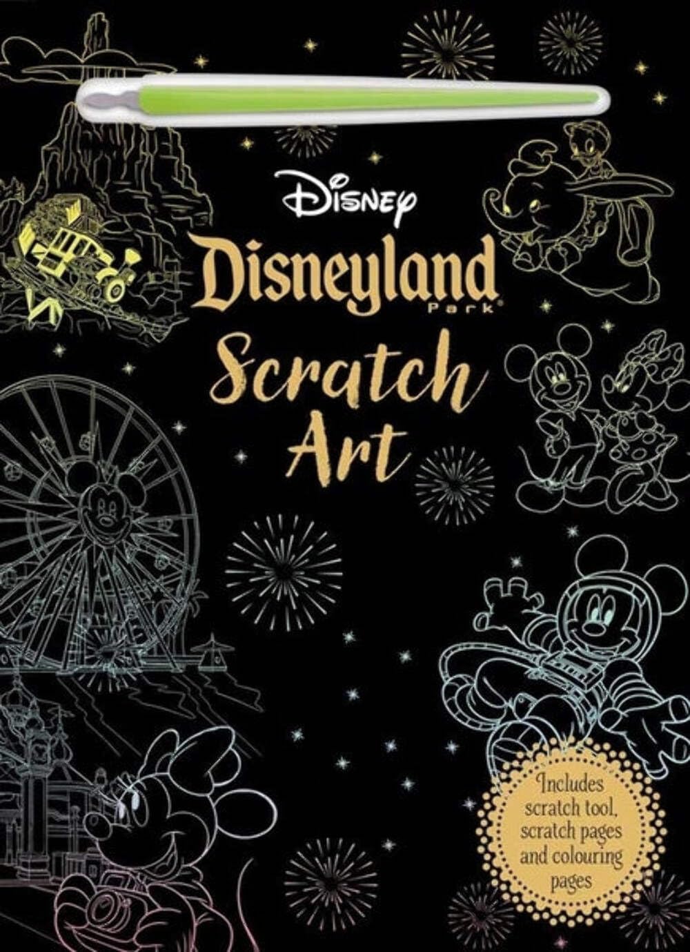 Disney: Disneyland Scratch Art (Young Adult Scratch & Colour) Paperback