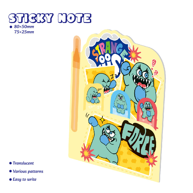 Strange Us Sticky Notes With Ballpen