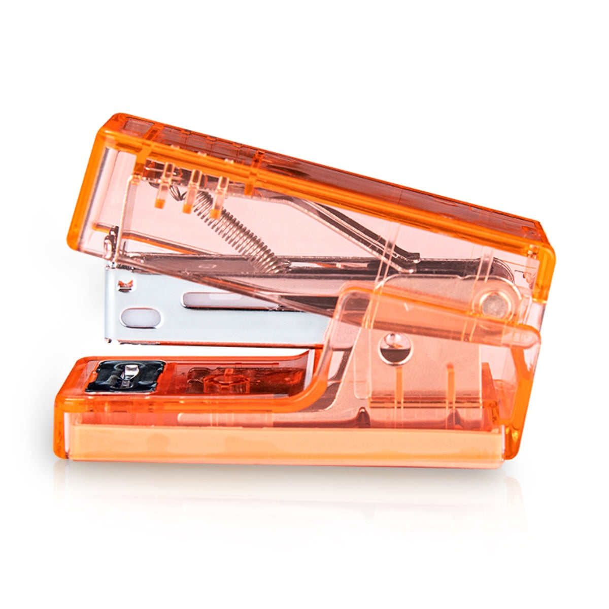 DELI NUSIGN MINI STAPLER TRANSPARENT ORANGE NS083F
