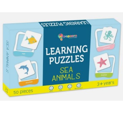 POPCORN GAMES AND PUZZLES LEARNING PUZZLES SEA ANIMALS