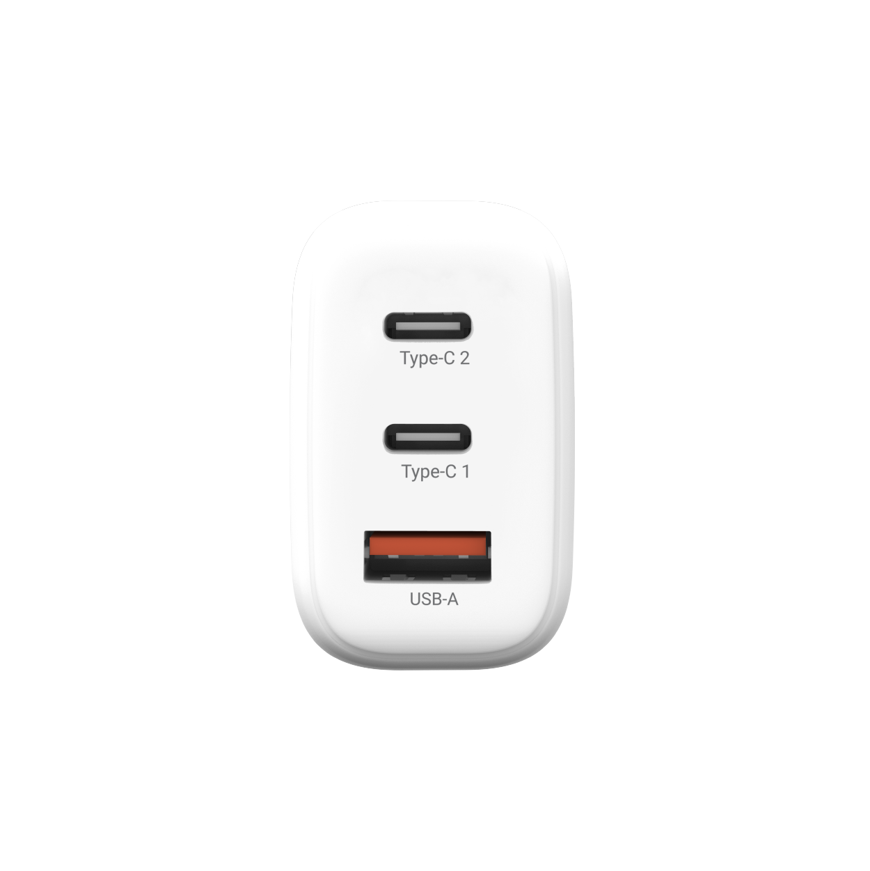 thecoopidea GaN Block 65W 3 Ports PD+QC Fast Charge Adapter - White