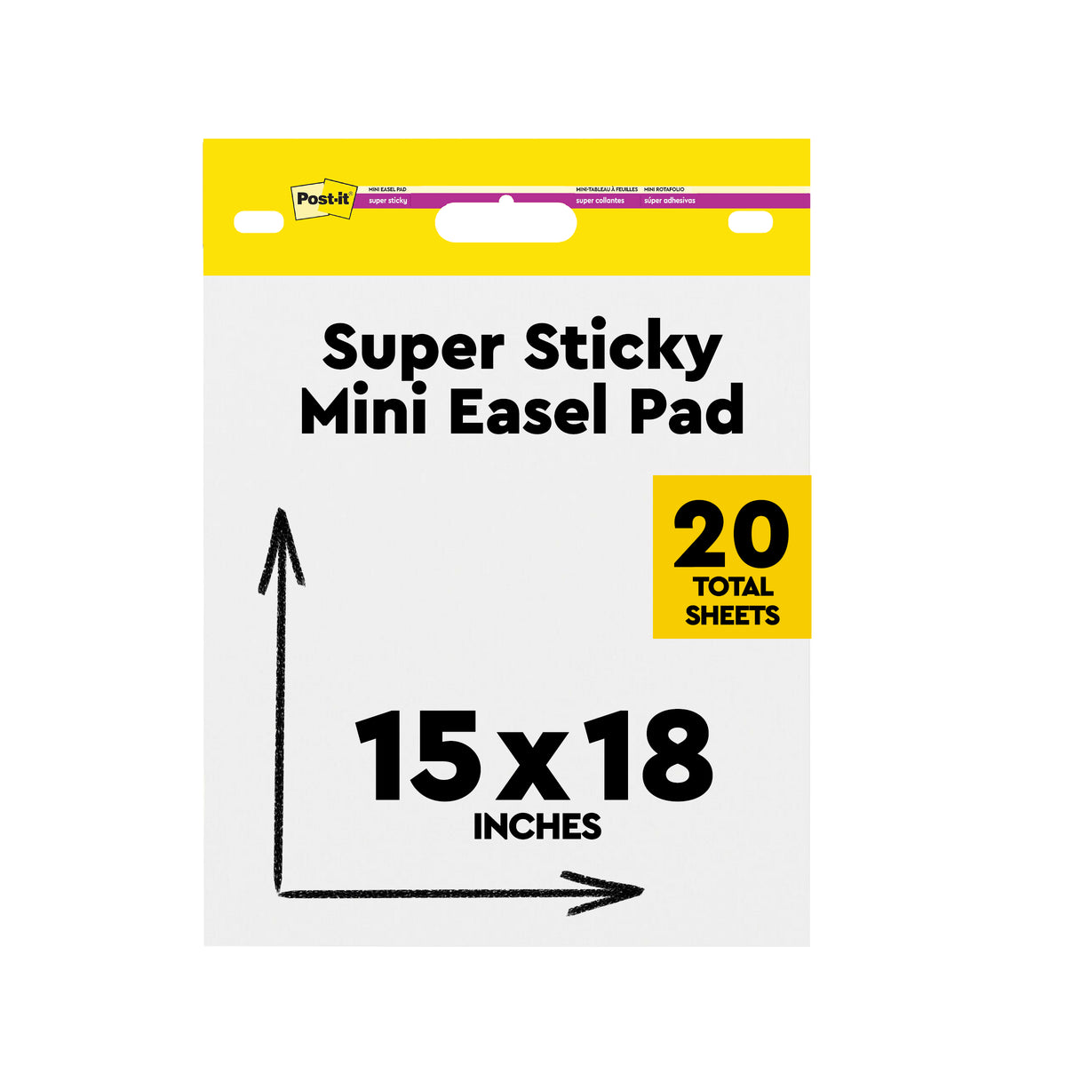 Post-it® 577ss Super Sticky Mini Easel Pad, 15x18"