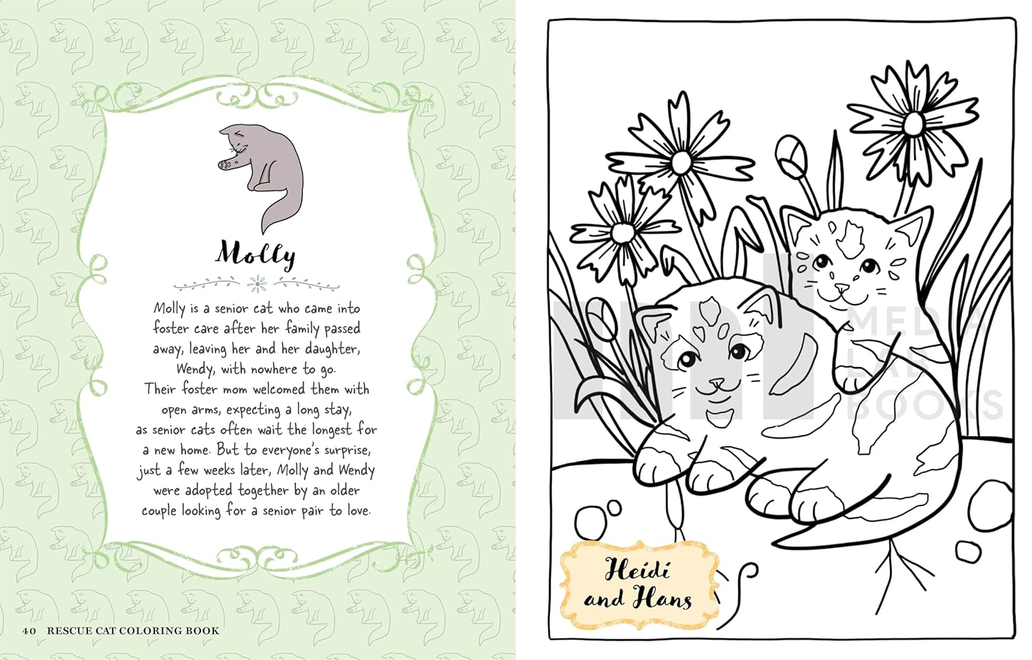 Rescue Cat Coloring Book: Featuring Adorable, Real-Life Rescues! (Paperback)