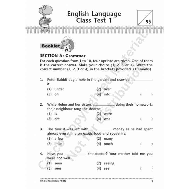 Primary 3 English 10 Class Tests