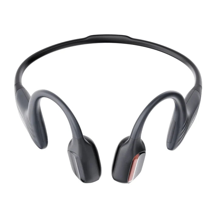 Mojawa Purra Run Long Battery Life Bone Conduction Headphones | 15-Hour Battery Life Wind Noise Reduction for Cycling - Black