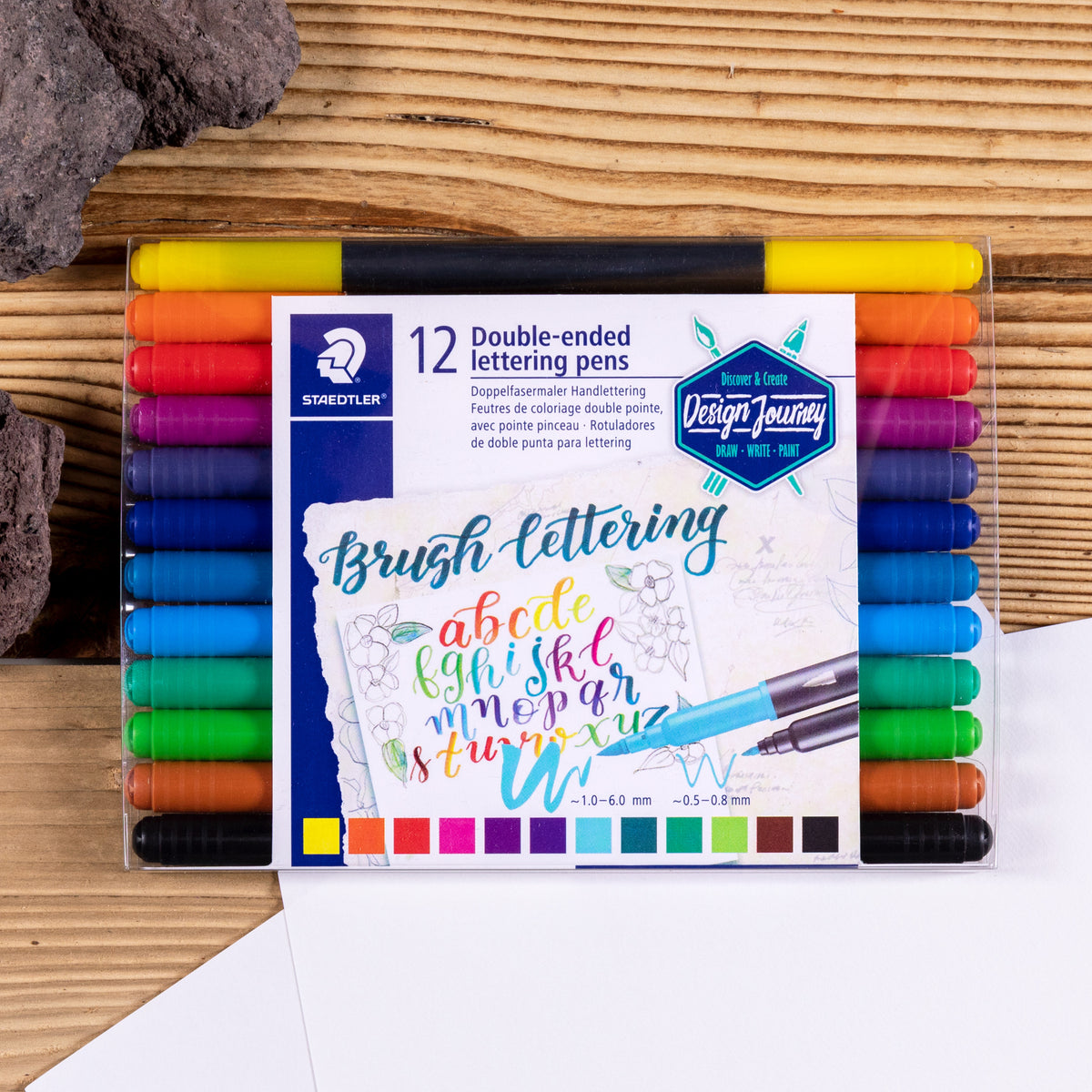 STAEDTLER DOUBLE-ENDED LETTERING PEN 3004