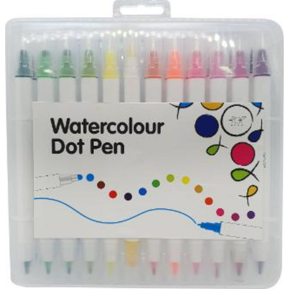 POP Artz Twin Head Water Colour Dot Pen - 24 Colours