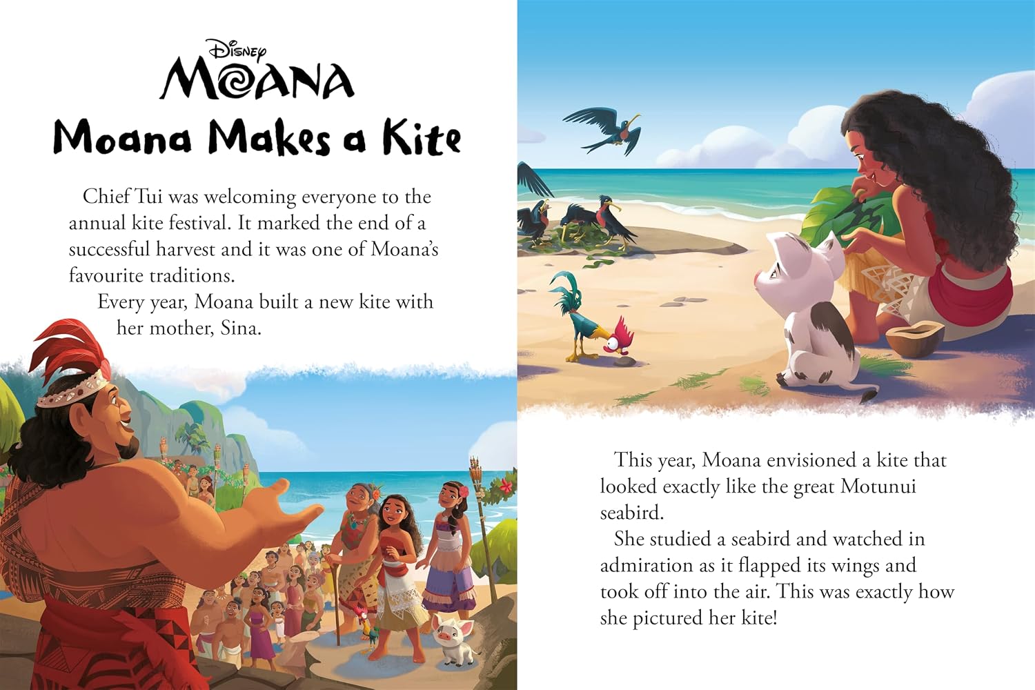 Disney Moana: Moana Makes a Kite: An On-The-Go Storybook Adventure (Boardbook)