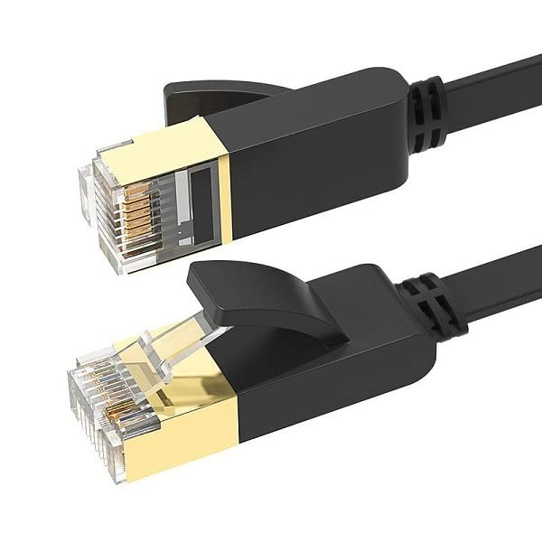 MAZER/M-CAT7F500-BK/5M CAT 7 Flat Lan Cable-Black