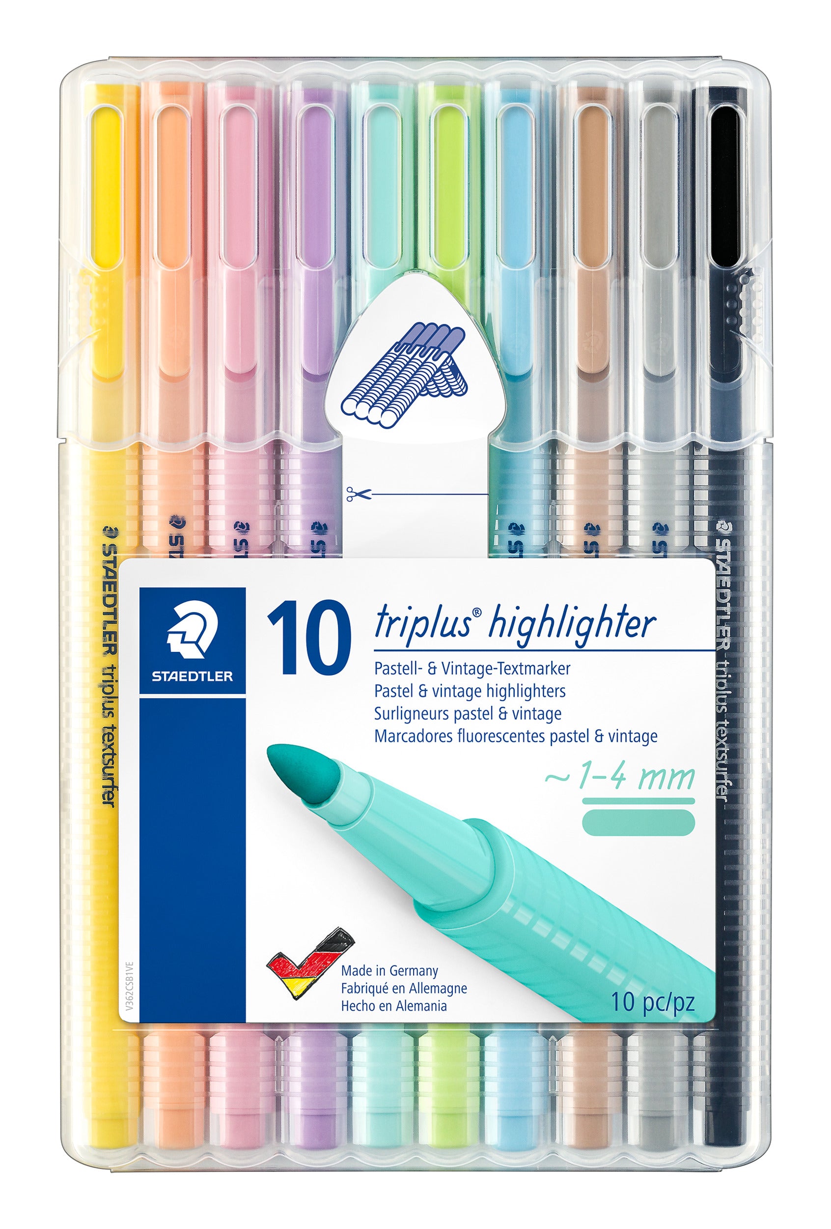 STAEDTLER HIGHLIGHTER TRI TEXTSURF 10PCS
